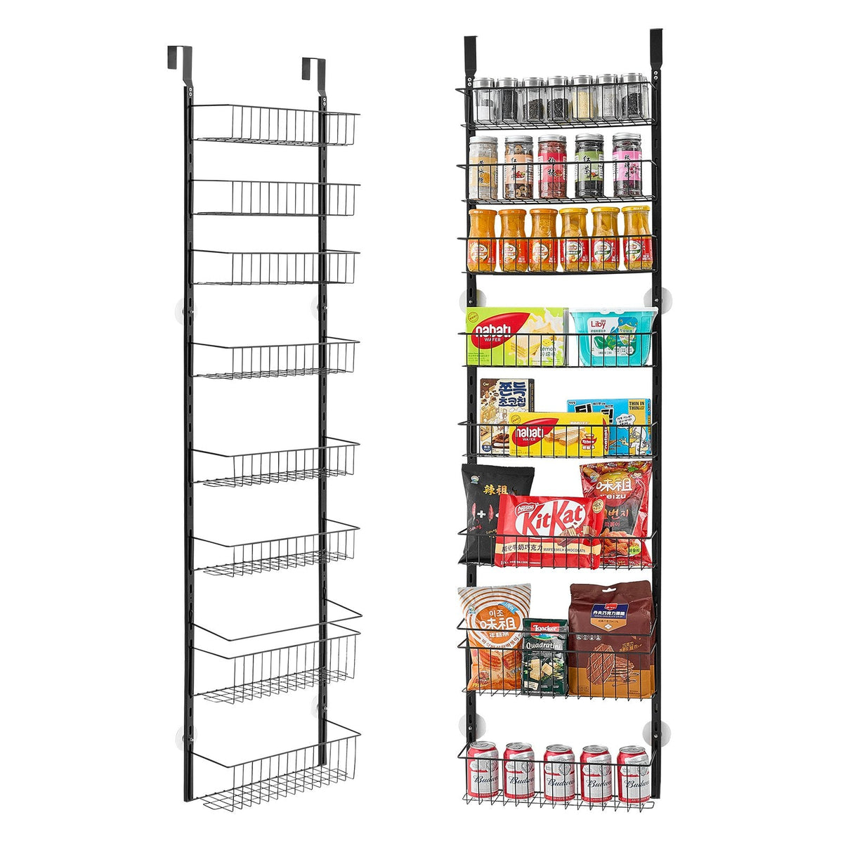 Over-the-door pantry organizer