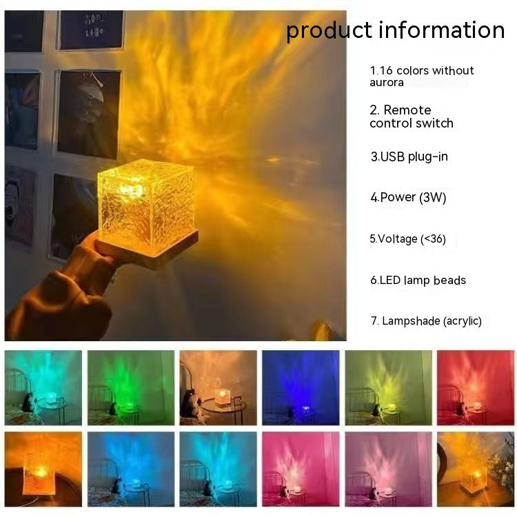 Water Ripple Projector Lamp – 16 Colors